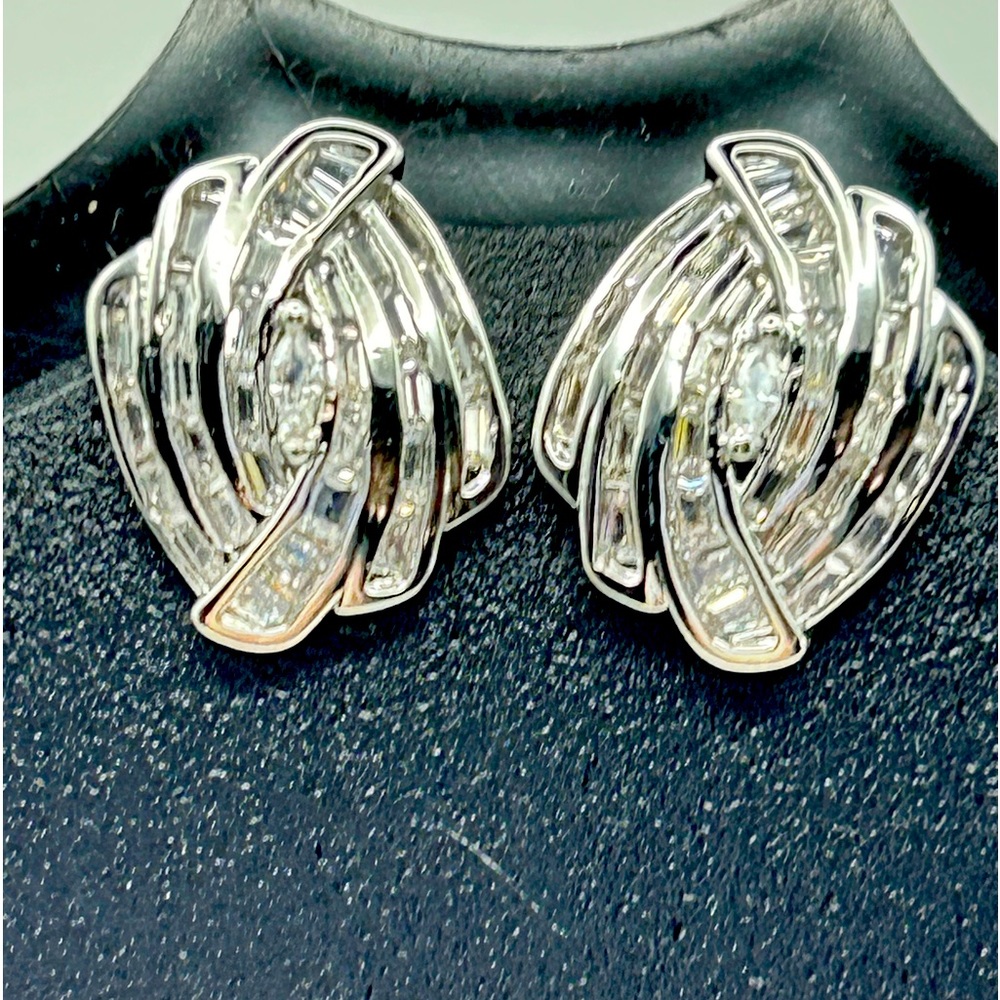 Sterling, 925 silver and Zircon stud earrings, elegant, stunning stud earrings